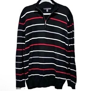 NWOT-Old Navy Men's Quarter Zip Striped
100% Cotton Sweater